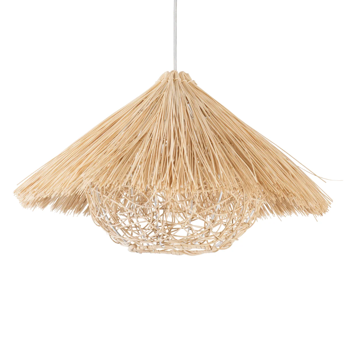 Φωτογραφία προϊόντος: GLOBOSTAR® CHEOPE 01599 Boho Κρεμαστό Φωτιστικό Οροφής με Ντουί 1 x E27 AC 220-240V IP20 - Μπεζ - Μ45 x Π45 x Υ35cm