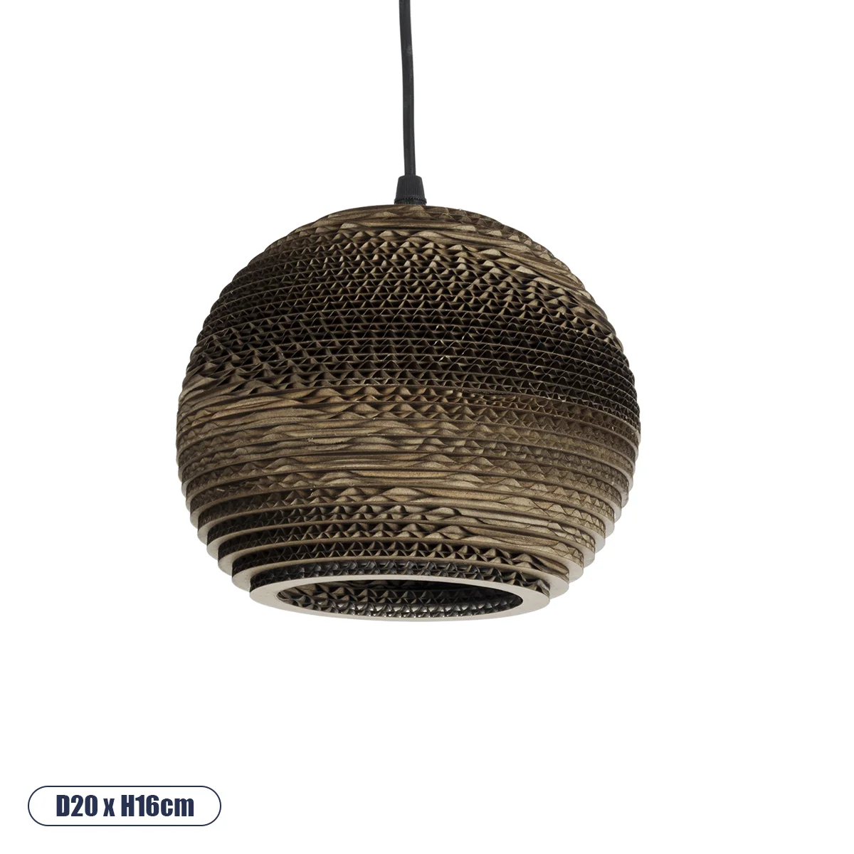 Φωτογραφία προϊόντος: GLOBOSTAR® SANTORINI 01288 Boho Κρεμαστό Φωτιστικό Οροφής με Ντουί 1 x E27 AC 220-240V IP20 - Καφέ - Μ20 x Π20 x Y16cm