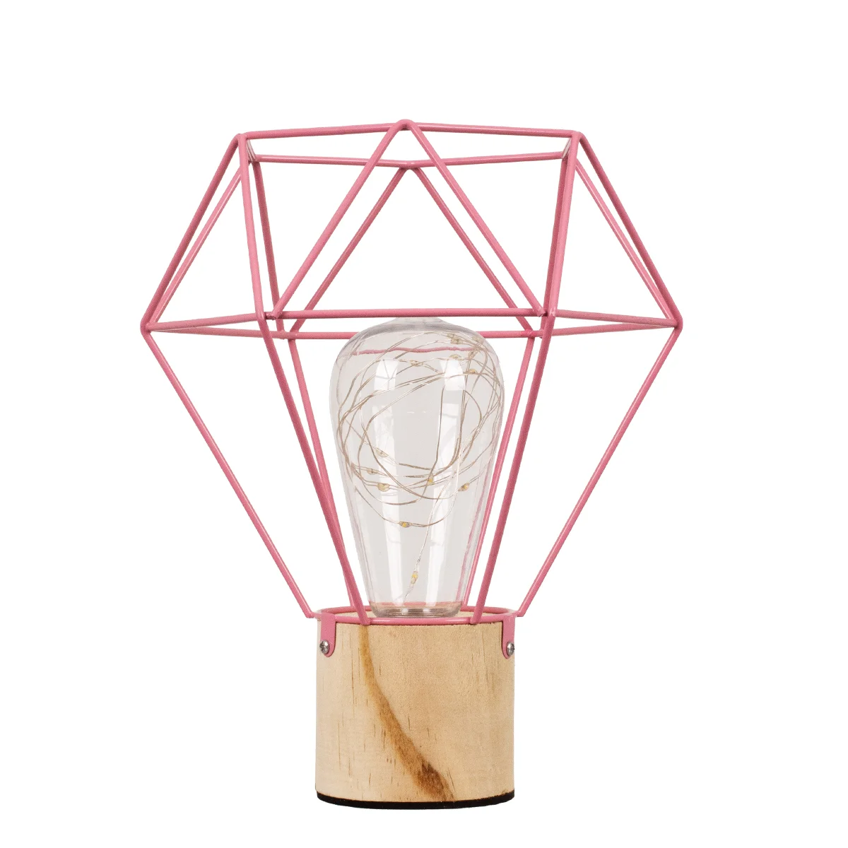 Φωτογραφία προϊόντος: GLOBOSTAR® ANTLER 01442 Μοντέρνο Επιτραπέζιο Φωτιστικό LED 2.2W 154lm 360° DC 5V IP20 Θερμό Λευκό 2700K - DIODE - Ροζ & Μπεζ - Μ19 x Π19 x Υ23cm - 2 Χρόνια Εγγύηση