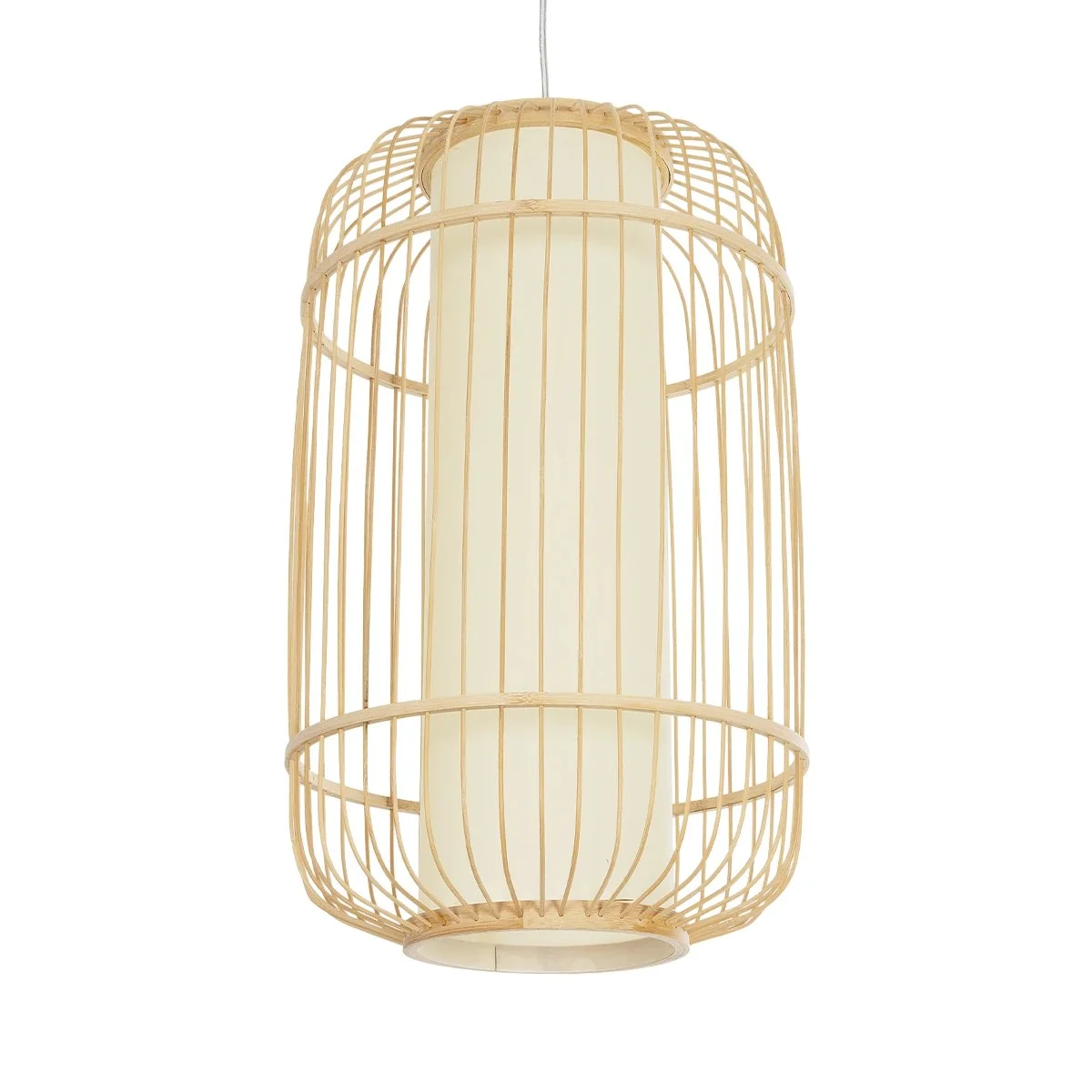 Φωτογραφία προϊόντος: GLOBOSTAR® HIBISCUS 00894 Boho Κρεμαστό Φωτιστικό Οροφής με Ντουί 1 x E27 AC 220-240V IP20 - Μπεζ - Μ30 x Π30 x Υ50cm