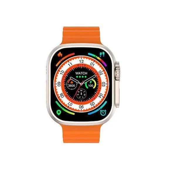 Φωτογραφία προϊόντος: OEM DT NO.1 DT8 Ultra Aluminium 43mm Smartwatch με Παλμογράφο (Πορτοκαλί)