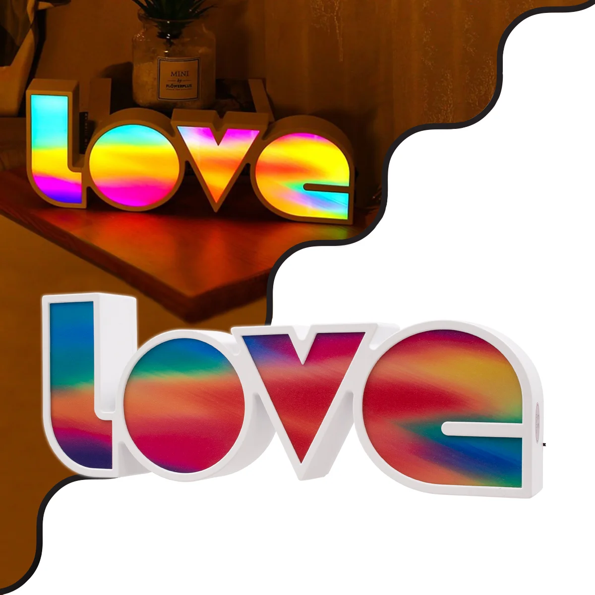 Φωτογραφία προϊόντος: GLOBOSTAR® LOVE BOMBING 76553 Μοντέρνο Επιτραπέζιο Φωτιστικό Πορτατίφ LED 2W 120lm 180° DC 4.5V με Μπαταρίες 3xAAA IP20 Ψυχρό Λευκό 6000K - Πολύχρωμο - Μ36 x Π13.5 x Υ4.8cm - 2 Χρό