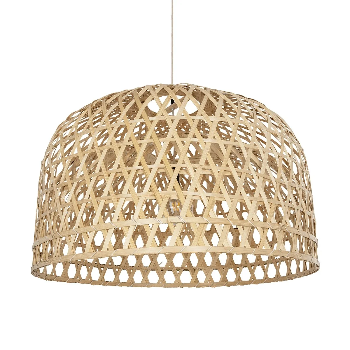 Φωτογραφία προϊόντος: GLOBOSTAR® MANGEA 00717 Boho Κρεμαστό Φωτιστικό Οροφής με Ντουί 1 x E27 AC 220-240V IP20 - Μπεζ - Μ100 x Π100 x Υ66cm