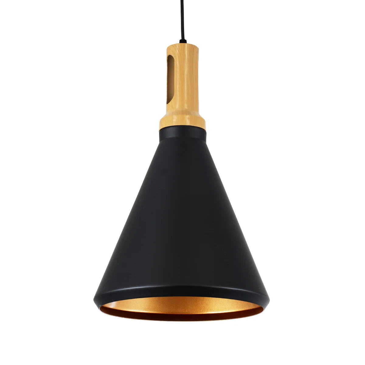 Φωτογραφία προϊόντος: GLOBOSTAR® CALYPSO 01334-C Μοντέρνο Κρεμαστό Φωτιστικό Οροφής με Ντουί 1 x E27 AC 220-240V IP20 - Μαύρο & Μπρούτζινο - Μ25 x Π25 x Υ40cm