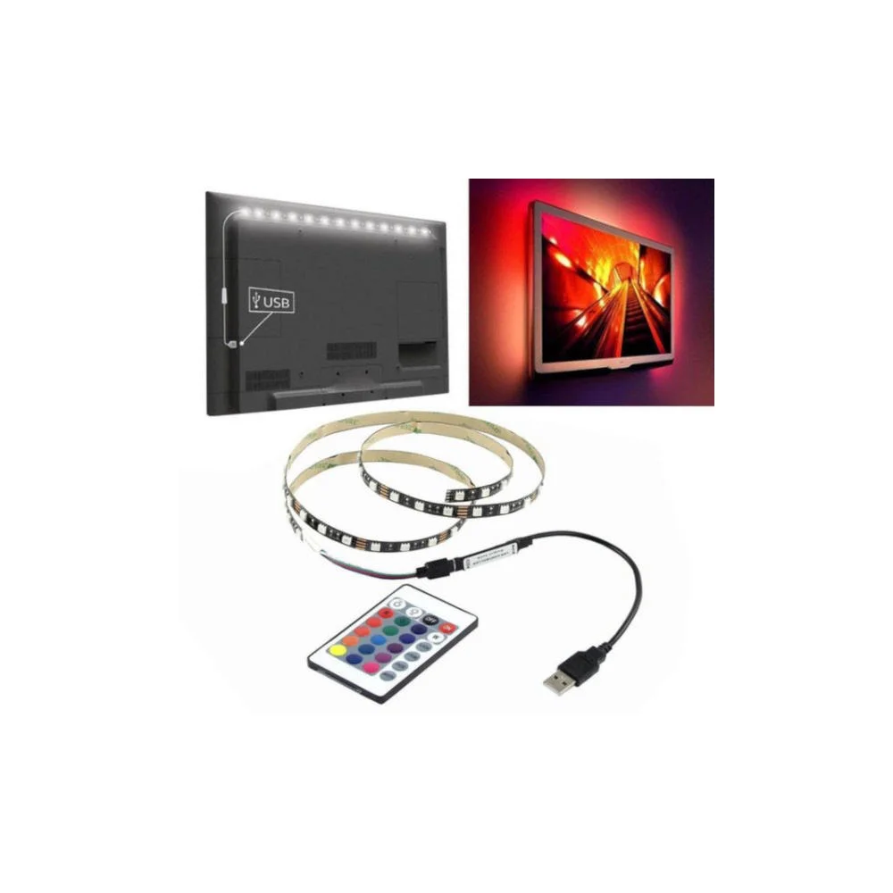 Φωτογραφία προϊόντος: Ταινία led RGB 2x50mm αδιάβροχη 5050smd usb για TV