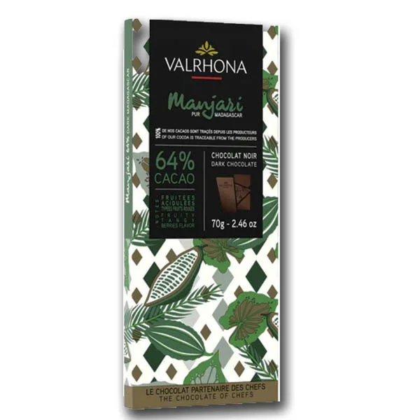 Φωτογραφία προϊόντος: VALRHONA MANJARI 64% CACAO ΣΟΚΟΛΑΤΑ 70GR