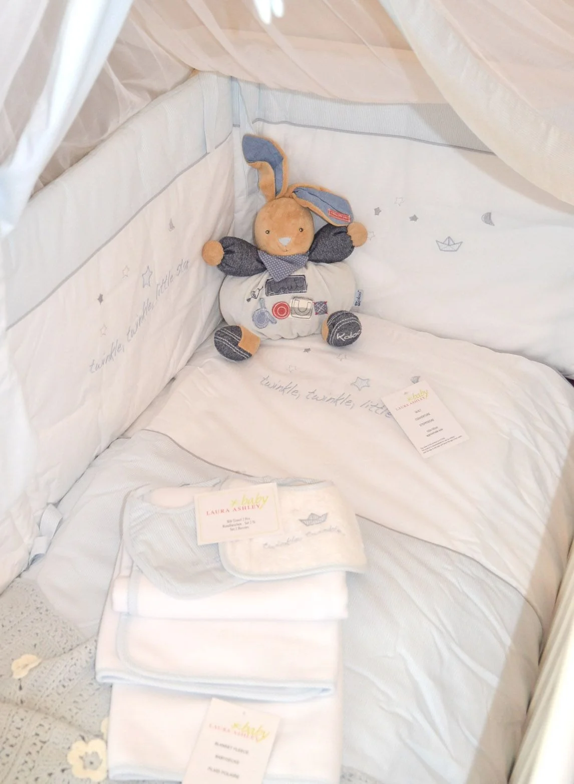 Φωτογραφία προϊόντος: Laura Ashley Κουβερλί Κούνιας Stars Sky Blue