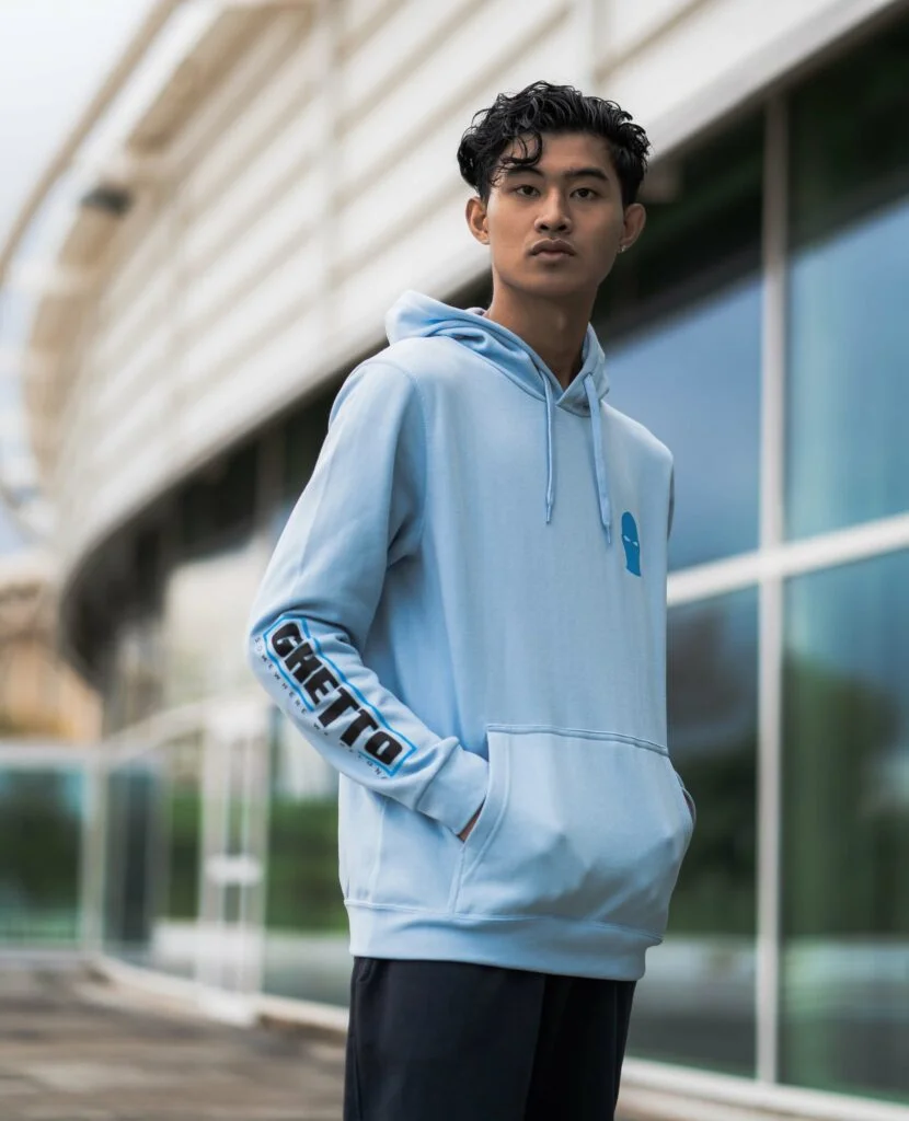 Φωτογραφία προϊόντος: Ghetto Unisex Hoodie | Streetwear Hoodie Sky Blue