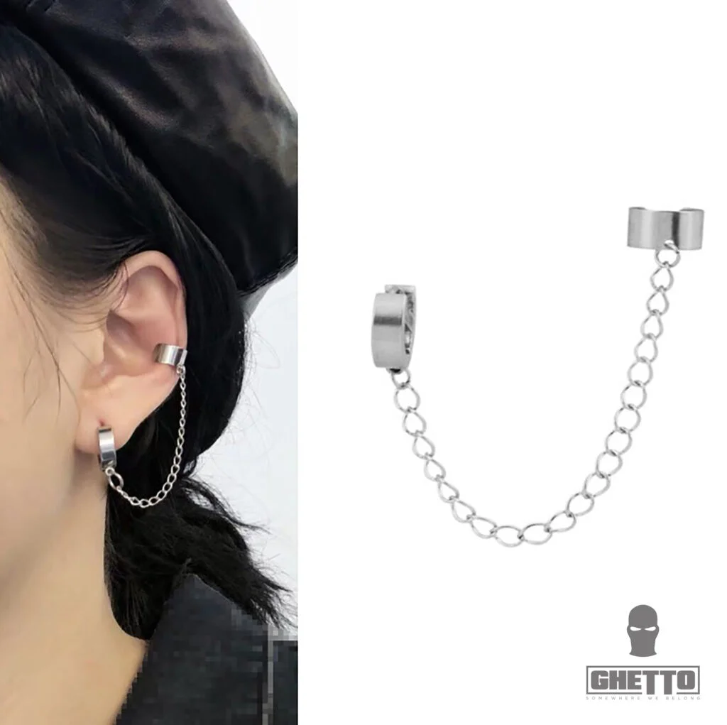 Φωτογραφία προϊόντος: Ghetto Kpop Ear Bone Chain Stainless Steel Unisex Earring