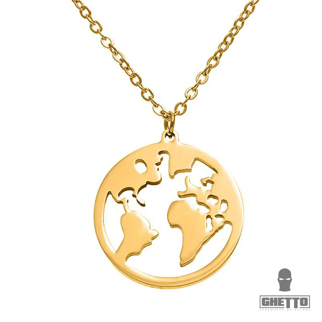 Φωτογραφία προϊόντος: Ghetto Necklace Map Pendant Gold