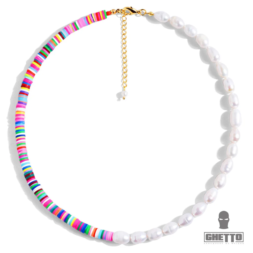 Φωτογραφία προϊόντος: Ghetto Bohemian Pearl Chain Multi Color Beads Choker Necklace