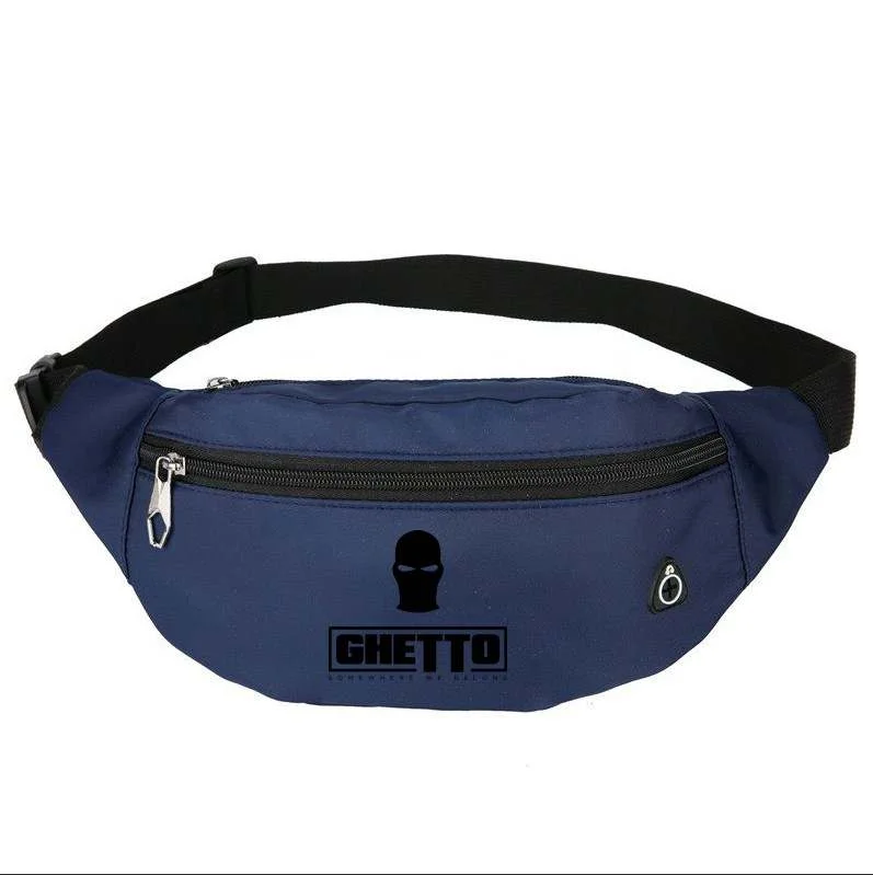 Φωτογραφία προϊόντος: Ghetto Sport Unisex Waist Travel Bag | Waterproof Crossbody Belt Bag Blue