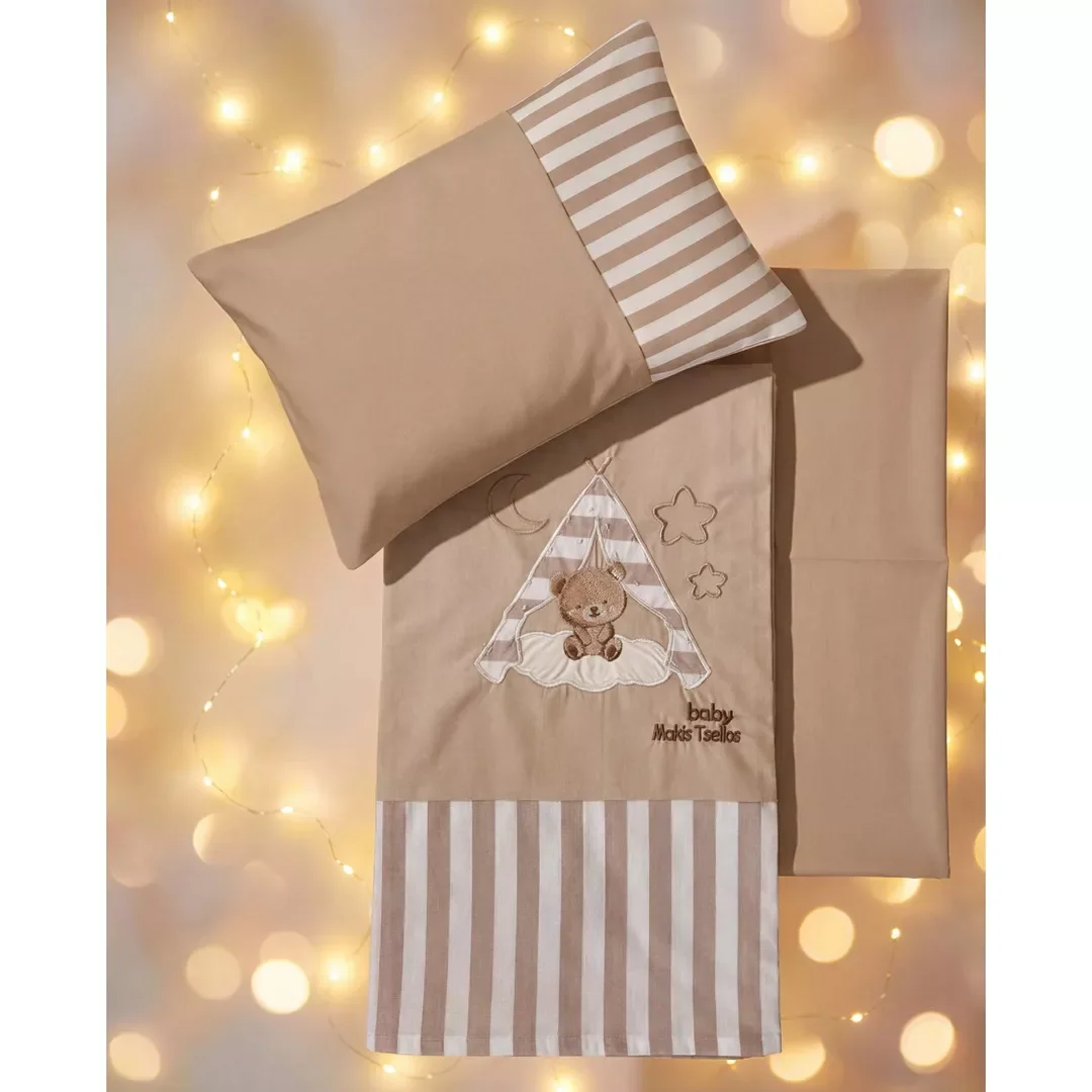 Φωτογραφία προϊόντος: Makis Tselios BOB ΣΕΤ ΣΕΝΤ. BEBE XΛ. 2*120x170cm 30x40cm 100% COTTON - -