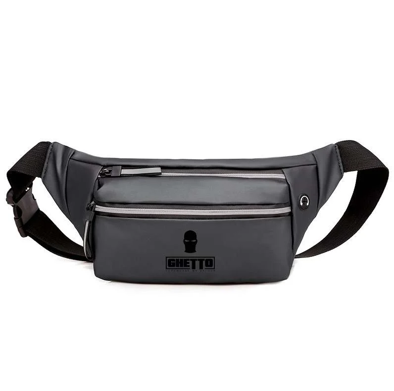 Φωτογραφία προϊόντος: Ghetto Fashion Unisex Waist Bag | Waterproof Running + Travel Belt Bag Gray