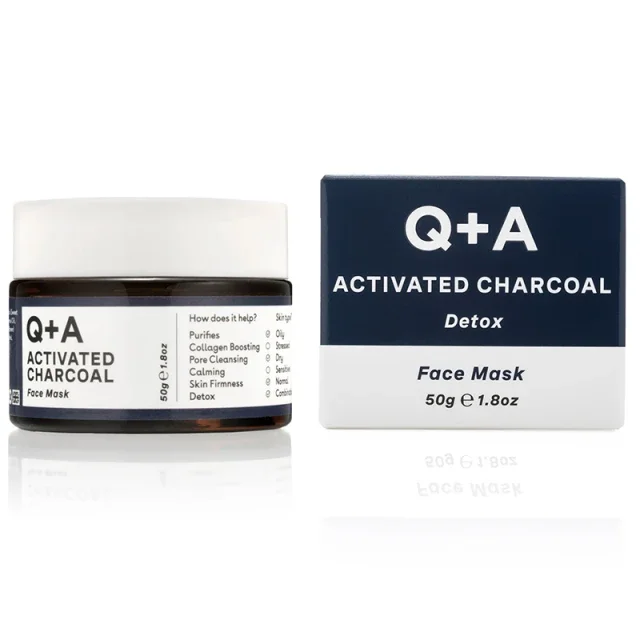 Φωτογραφία προϊόντος: Q+A Activated Charcoal Face Mask Μάσκα προσώπου με ενεργό άνθρακα και άργιλο για βαθύ καθαρισμό 50g