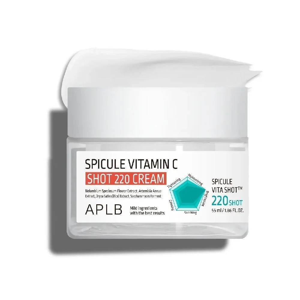 Φωτογραφία προϊόντος: APLB Spicule Vitamin C Shot 220 Cream Κρέμα προσώπου με μικροβελόνες για λάμψη και ενυδάτωση 55ml