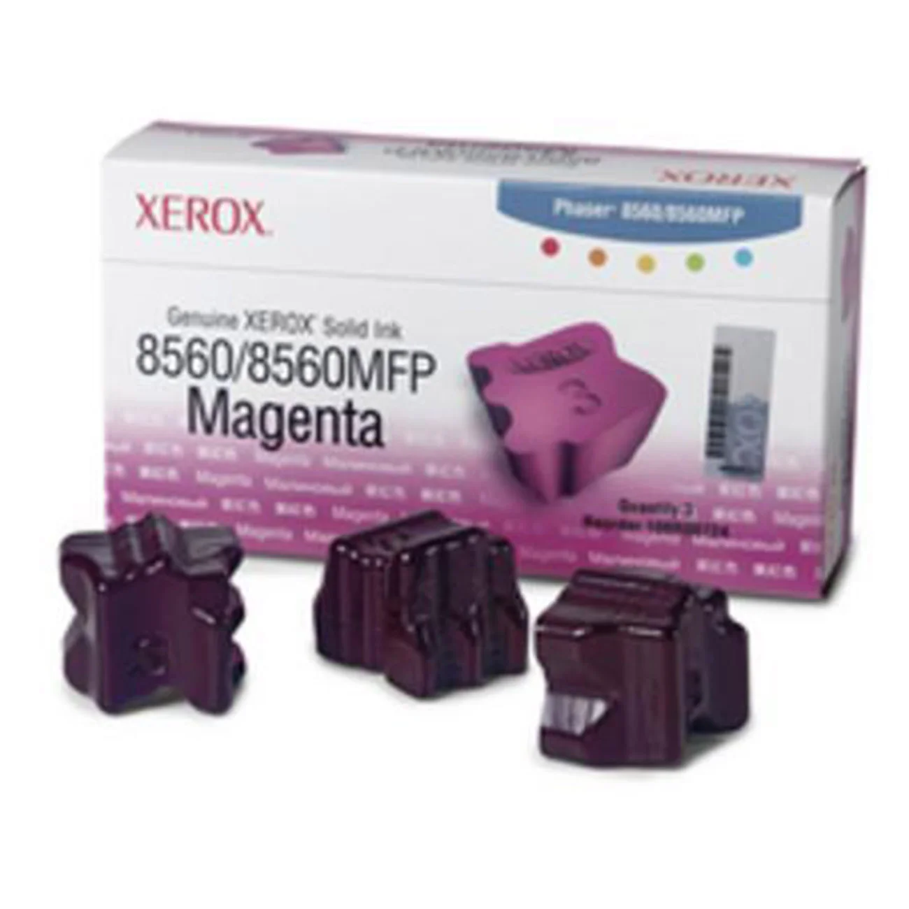 Φωτογραφία προϊόντος: Xerox Solid 108R00724 Magenta (Ματζέντα) OEM Κερί 3 τεμάχια (3400 σελίδες) για Xerox Phaser 8560 ColorQube