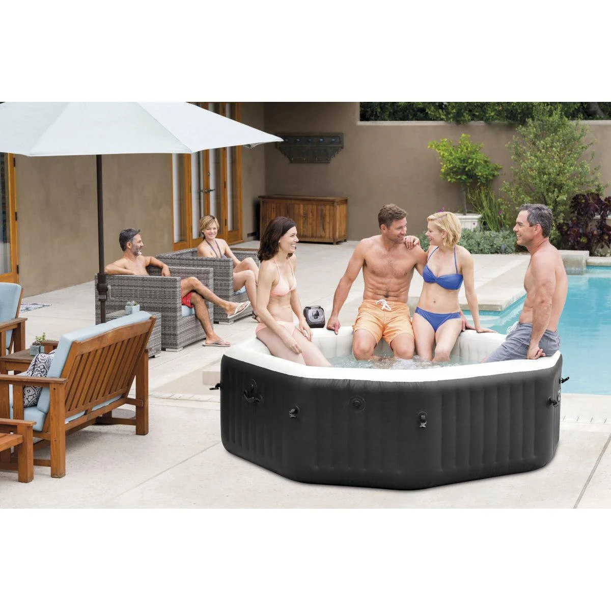 Φωτογραφία προϊόντος: Intex Φουσκωτό Spa PURE SPA JET & BUBBLE DELUXE (6 Ατόμων) Με WIFI Κονσόλα