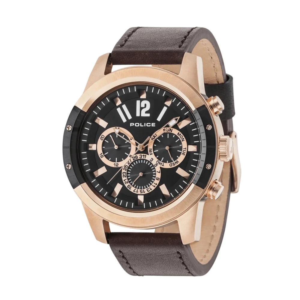 Φωτογραφία προϊόντος: POLICE Scrambler, Men's Watch, Brown Leather Strap PL.14528JSRB/02