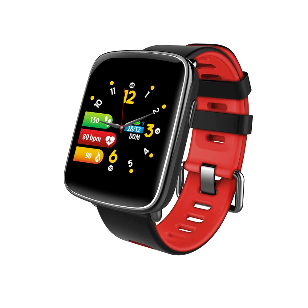 Φωτογραφία προϊόντος: TECHMADE TM-MACRO-RED SMARTWATCH ROSSO, Unisex Smartwatch, Black/Red Silicone Strap, 8099990141727