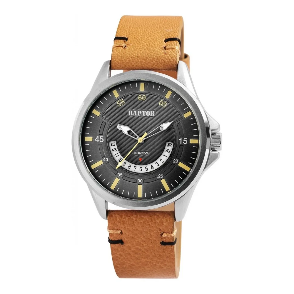 Φωτογραφία προϊόντος: Raptor Lifestyle Watches Raptor Semias, Men's Watch, Tan Leather Strap RA20316-003
