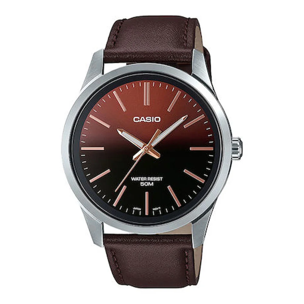 Φωτογραφία προϊόντος: CASIO Collection Brown Leather Strap MTP-E180L-5AVEF