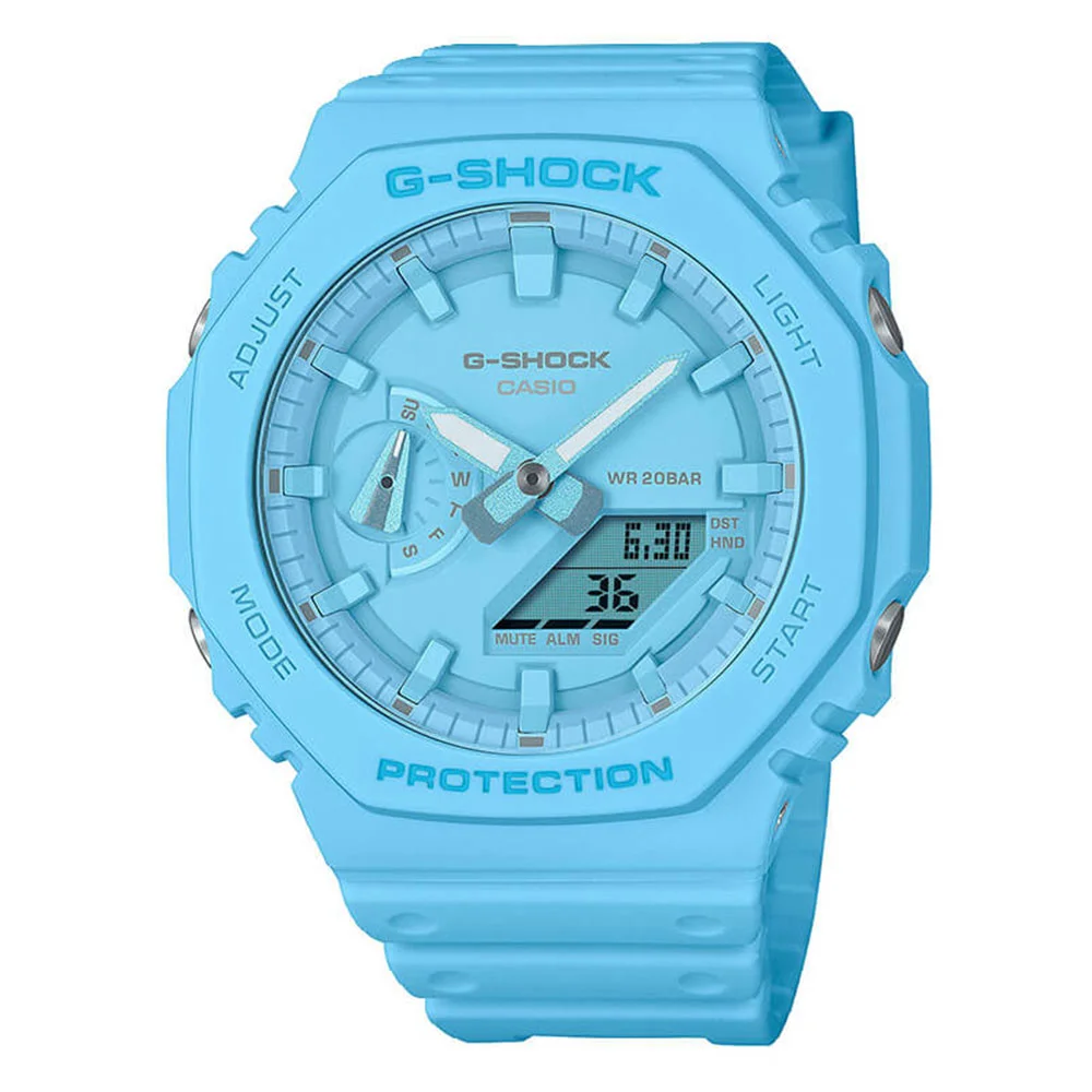 Φωτογραφία προϊόντος: CASIO G-SHOCK Chronograph Light Blue Biosourced Strap GA-2100-2A2ER