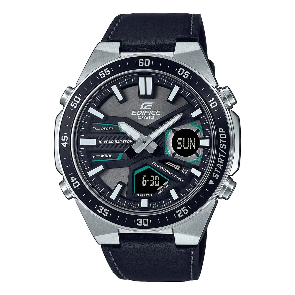 Φωτογραφία προϊόντος: CASIO Edifice Black Leather Chronograph EFV-C110L-1AVEF