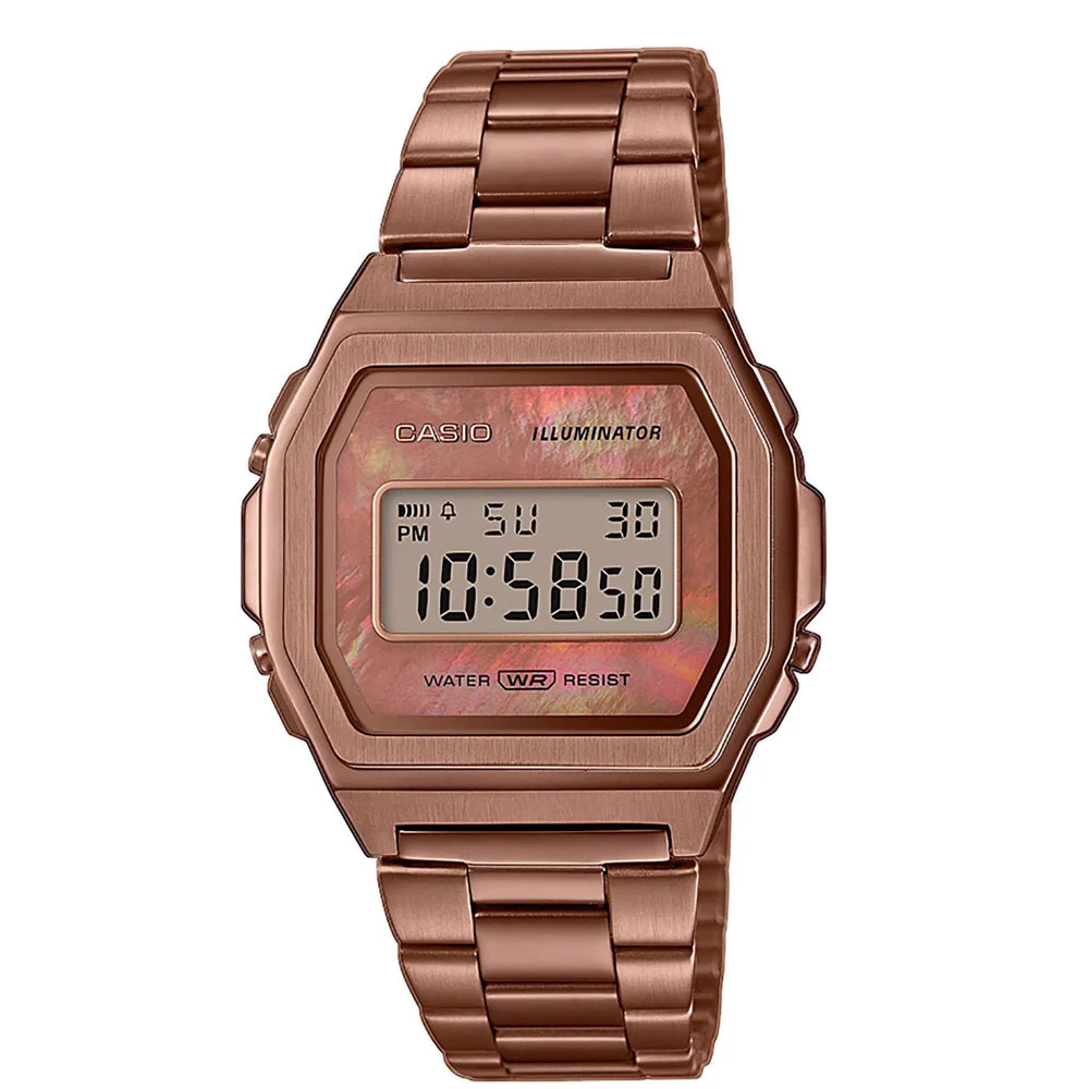 Φωτογραφία προϊόντος: CASIO Vintage Rose Gold Stainless Steel Bracelet A-1000RG-5EF