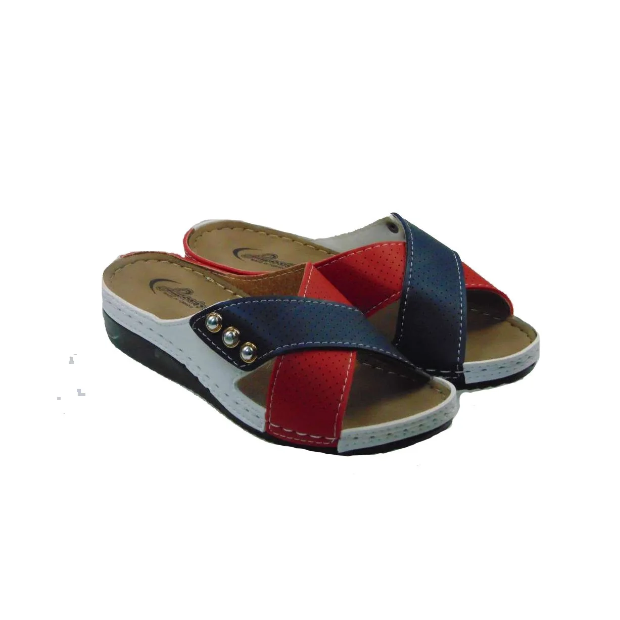 Φωτογραφία προϊόντος: Tsimpolis Shoes TS6070 Γυναικεία Παντόφλα Μπλε-Κόκκινο 39011