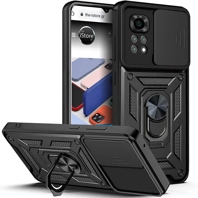 Φωτογραφία προϊόντος: Combo Kickstand Slide Camera Case Black Xiaomi Poco M4 Pro 4G