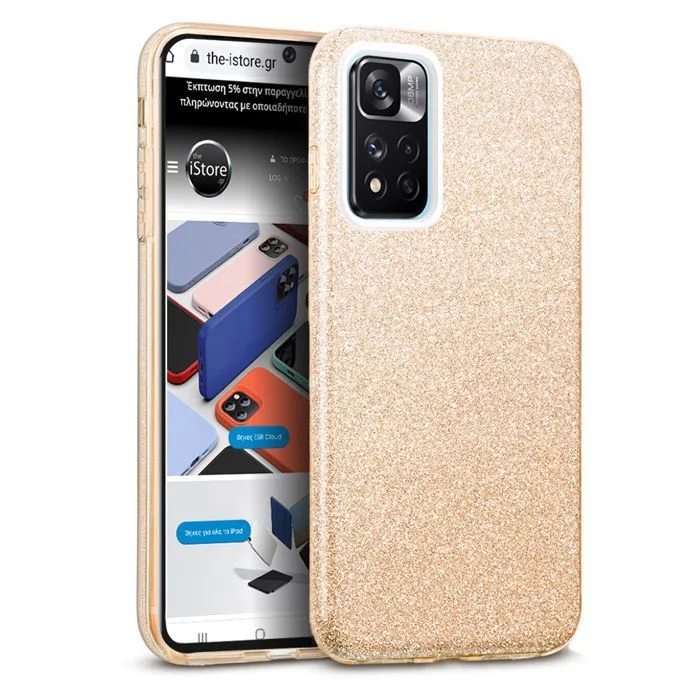 Φωτογραφία προϊόντος: Hybrid Strass Gold Case Xiaomi Poco M4 Pro 5G