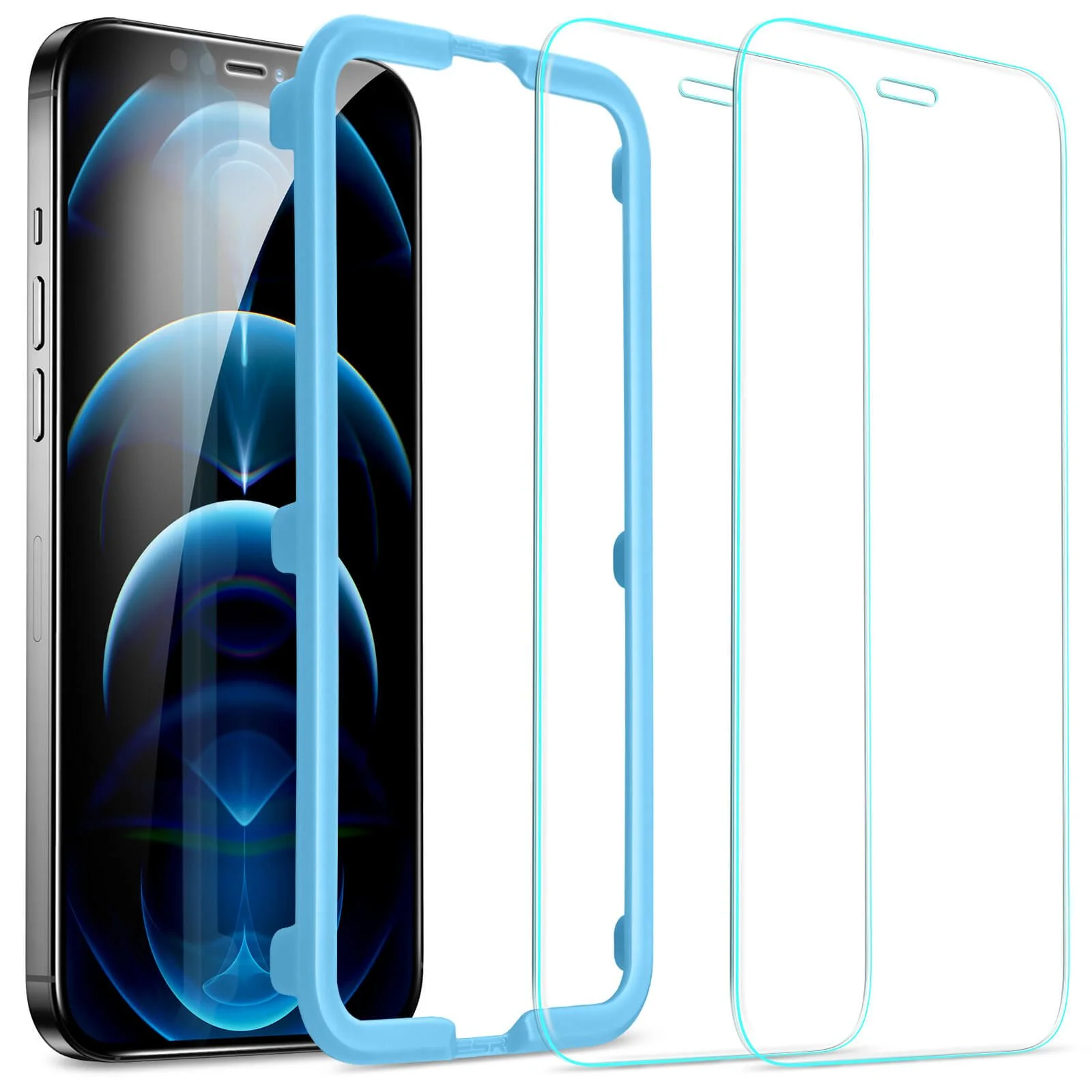 Φωτογραφία προϊόντος: ESR Premium Quality Tempered Glass iPhone 12 Pro Max (2-Pack With Easy Installation Frame)