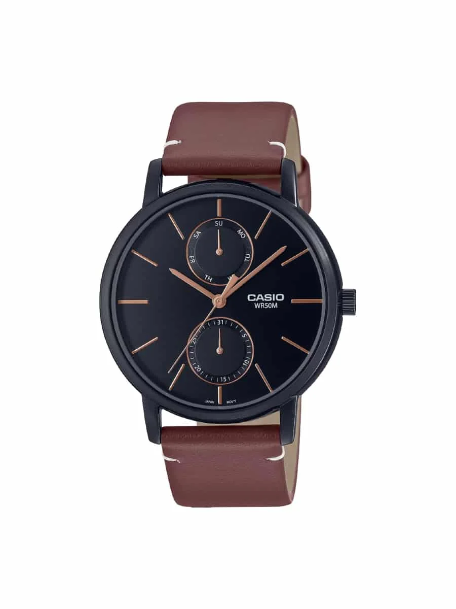 Φωτογραφία προϊόντος: Casio Standard MTP-B310BL-5AV καφέ δερμάτινο λουράκι