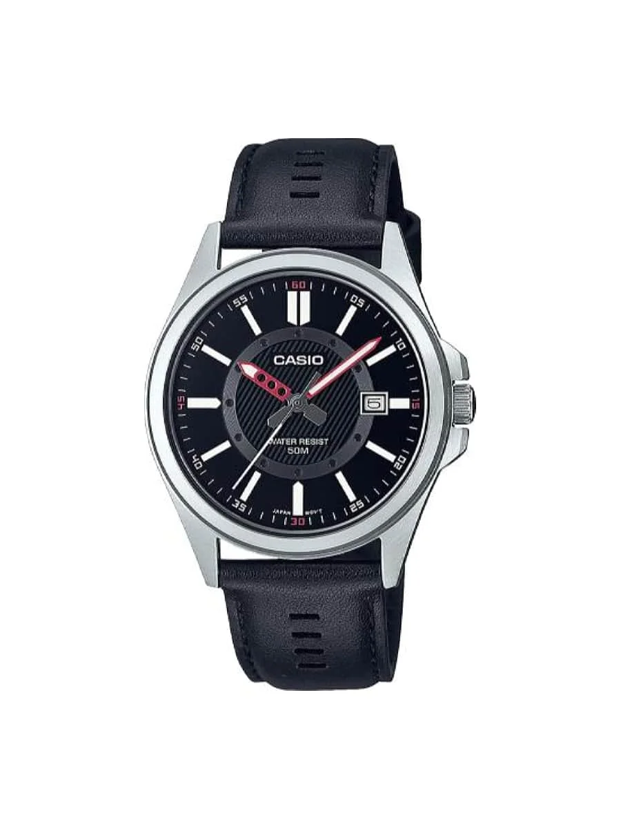 Φωτογραφία προϊόντος: Casio Collection MTP-E700L-1EVEF μαύρο δερμάτινο λουράκι