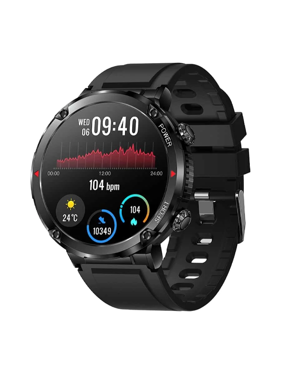 Φωτογραφία προϊόντος: DAS.4 smartwatch ST30-95031 με μαύρο λουράκι σιλικόνης
