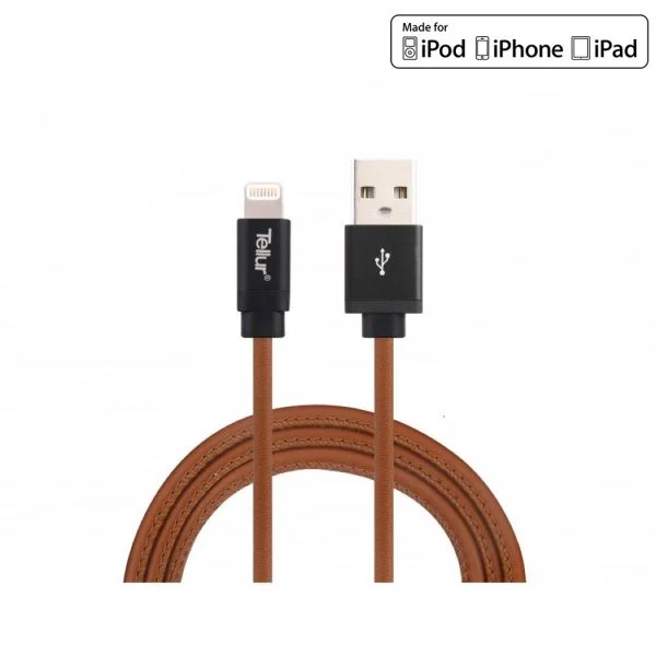 Φωτογραφία προϊόντος: TLL155331 TELLUR Leather Apple Lightning (For IPhone) Cable, 1m