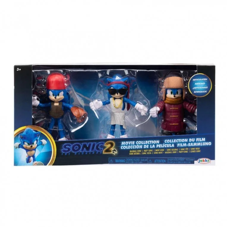 Φωτογραφία προϊόντος: Jakks Pacific Sonic The Hedgehog 2 Movie Φιγούρες Δράσης 10εκ. Σετ 3pcs Baseball, Party + Snow Sonic jpa41450