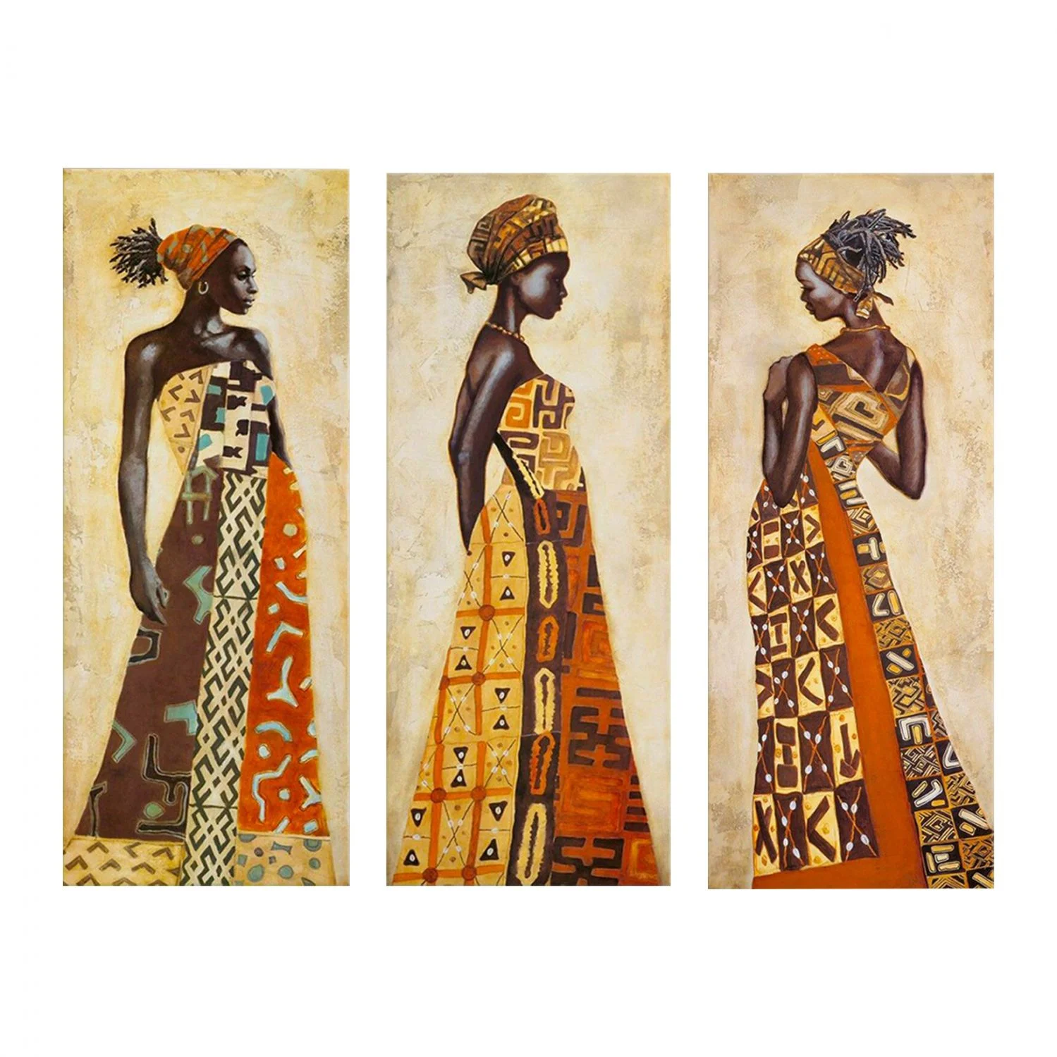 Φωτογραφία προϊόντος: FreeBox ΠΙΝΑΚΑΣ ΤΡΙΠΤΥΧΟ MDF AFRICAN STYLE WOMEN FB97204.03 60X0,3X50 εκ.
