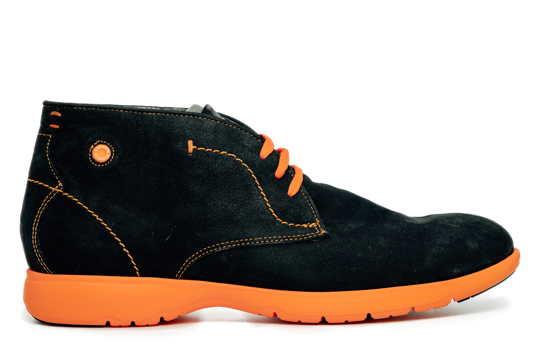 Φωτογραφία προϊόντος: Robinson Ανδρικό Suede Ημίμποτο - Black & Orange Dynamic