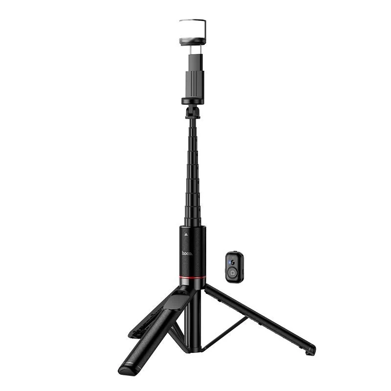 Φωτογραφία προϊόντος: . Selfie stick tripod with remote control + LED light Hoco K34 black