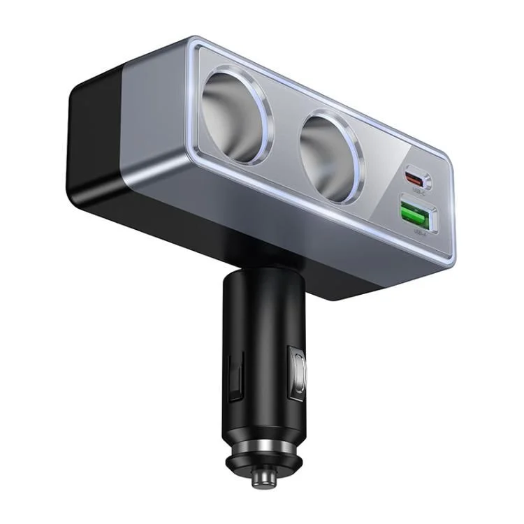 Φωτογραφία προϊόντος: Car charger Hoco 1xUSB A + 1xUSB C+2x cigarette lighter ports PD QC3.0 max 240W/24V Z65B black
