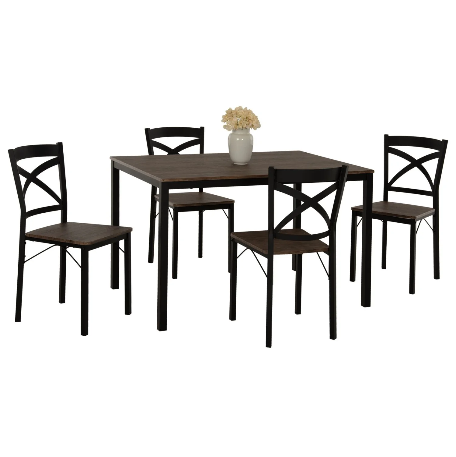 Φωτογραφία προϊόντος: FreeBox ΣΕΤ ΤΡΑΠΕΖΑΡΙΑΣ 5ΤΜΧ FB99530.01 MDF ΚΑΡΥΔΙ-ΜΕΤΑΛΛΟ ΜΑΥΡΟ 120x80x75Yεκ.