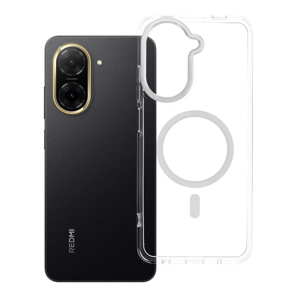 Φωτογραφία προϊόντος: . Case FRAME CLEAR HYBRID MAG COVER compatible with MagSafe for XIAOMI Redmi A5 transparent