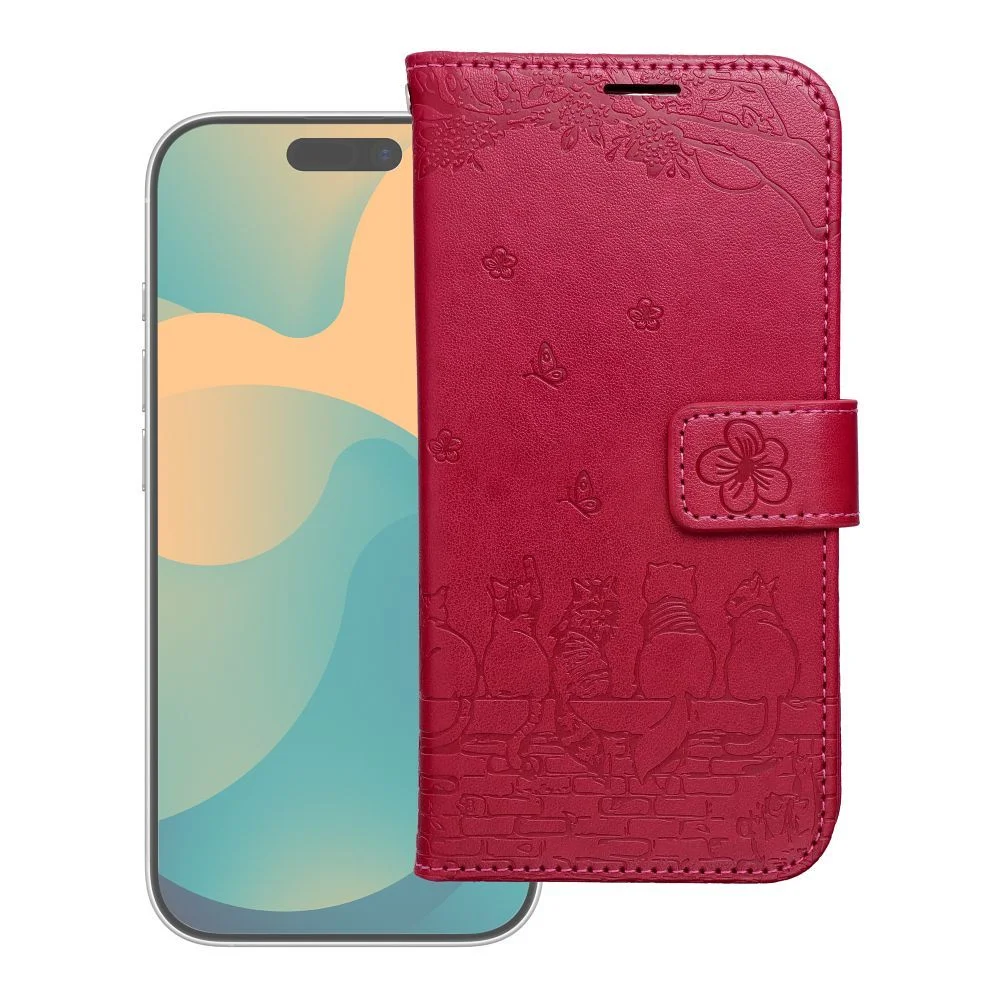 Φωτογραφία προϊόντος: . MEZZO Book case for IPHONE 17 PRO MAX cats red