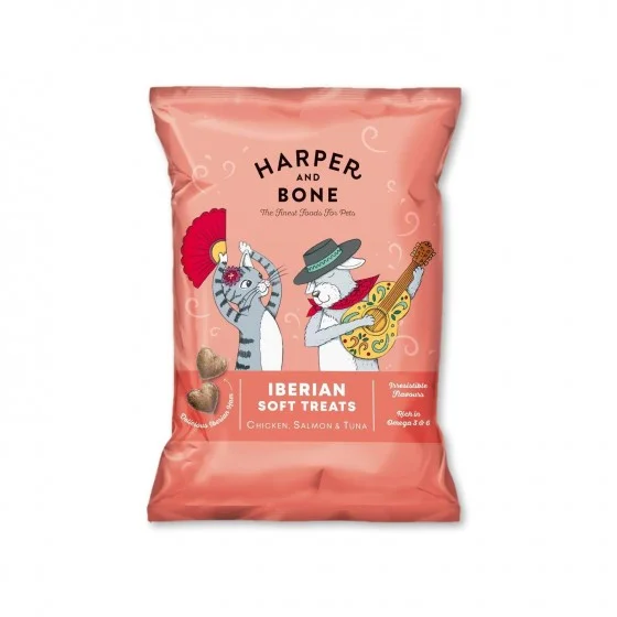 Φωτογραφία προϊόντος: Harper +amp; Bone Cats +amp; Dogs Iberian Soft Treats Iberian Chicken,Salmon +amp; Tuna 90gr