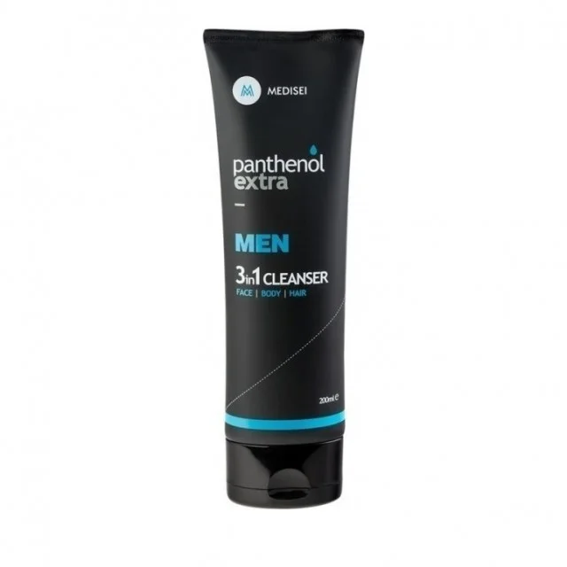 Φωτογραφία προϊόντος: Panthenol Extra Men 3 in 1 Cleanser Ανδρικό Καθαριστικό για Πρόσωπο,Σώμα και Μαλλιά, 200ml
