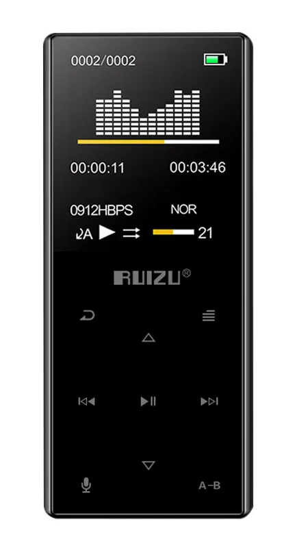 Φωτογραφία προϊόντος: RUIZU MP3 player D29 με ηχείο, 1.8+#34;, 16GB, Bluetooth, ελληνικό μενού, μαύρο