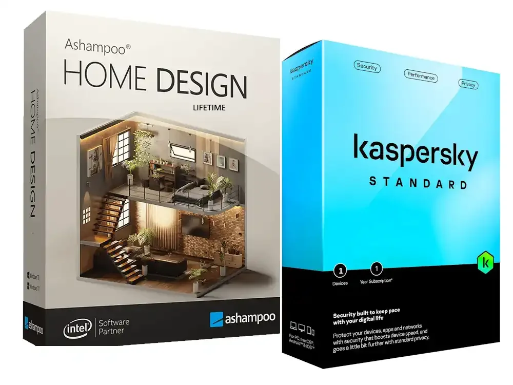 Φωτογραφία προϊόντος: Combo Pack KASPERSKY STANDARD 1USER 1YEAR KAI HOME DESIGN 10 LIFETIME - ΗΛΕΚΤΡΟΝΙΚΕΣ ΑΔΕΙΕΣ