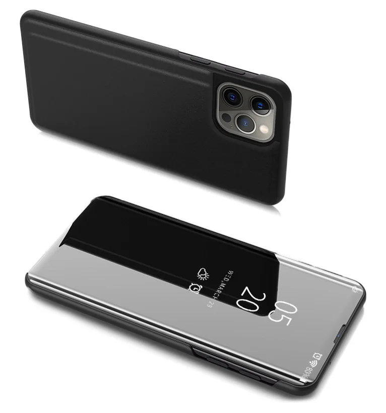 Φωτογραφία προϊόντος: POWERTECH θήκη Clear View MOB-1663 για iPhone 13 Pro Max, μαύρη